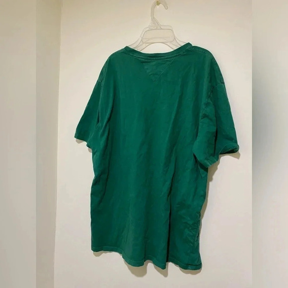 Bright Green Tommy Hilfiger  with flag Men’s T-shirt size XL causal comfortable - Picture 7 of 14